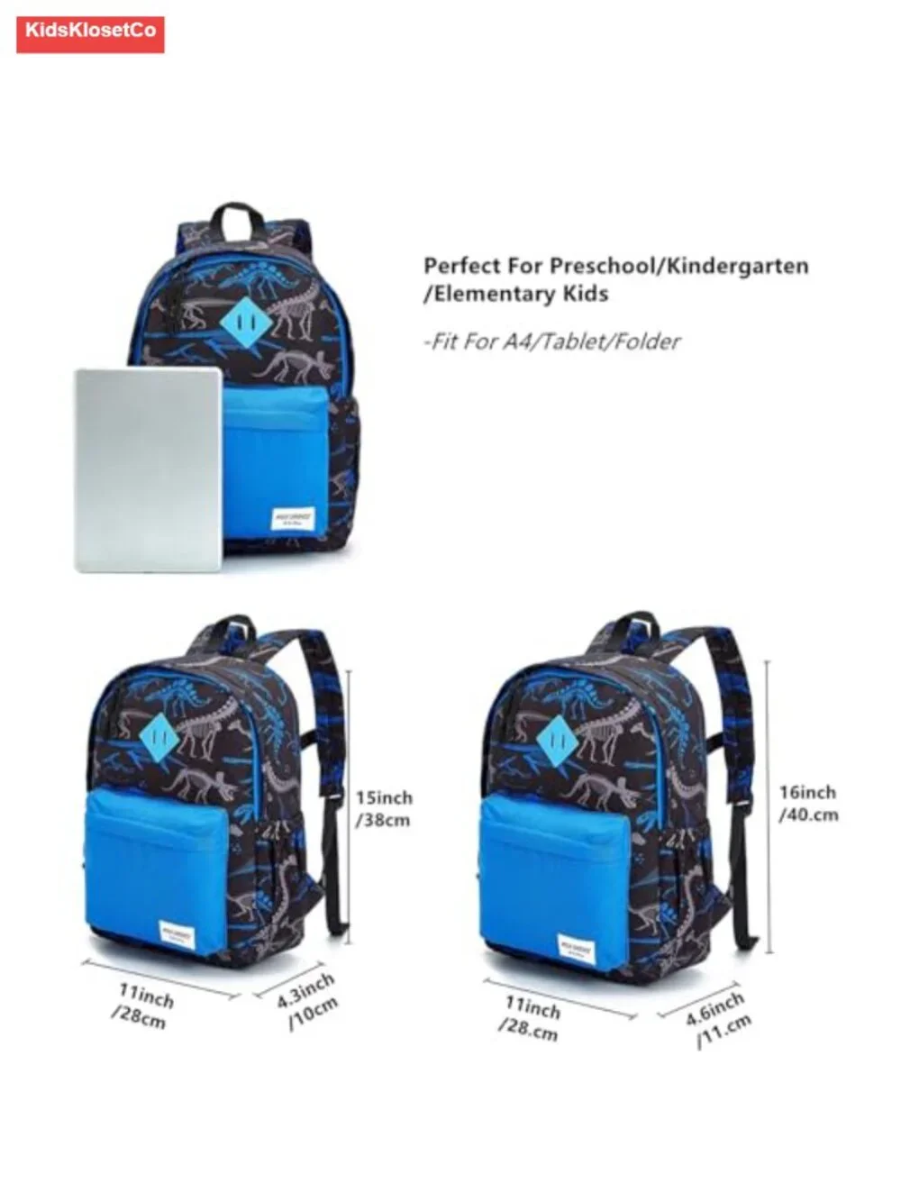 Kids' Preschool Backpack with Chest Strap, Water-Resistant Oxford, Daypack